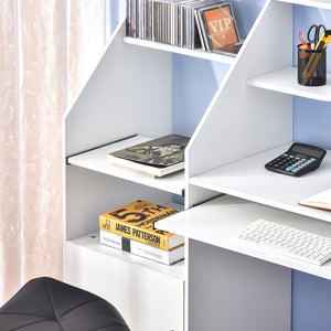Multi-Functional Computer Desk with Cabinet (White) RT