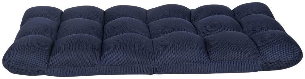 Foldable Gaming Chair Floor Chair, Adjustable 5-Position Chaise Lounge Indoor, Padded Floor Seating Meditation Chair with Back Support, Comfy Chair for Bedroom - Navy Blue