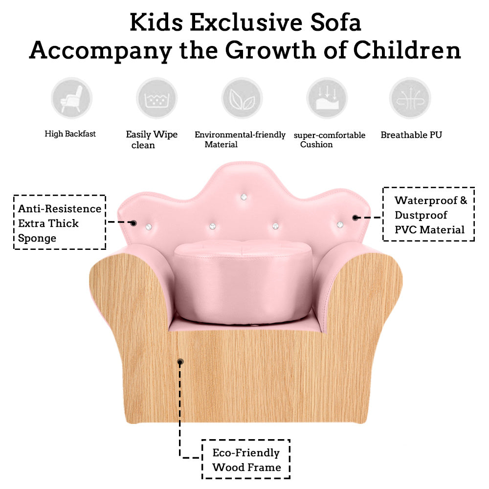 Children Sofa PVC Leather Princess Sofa Mini Sofa XH