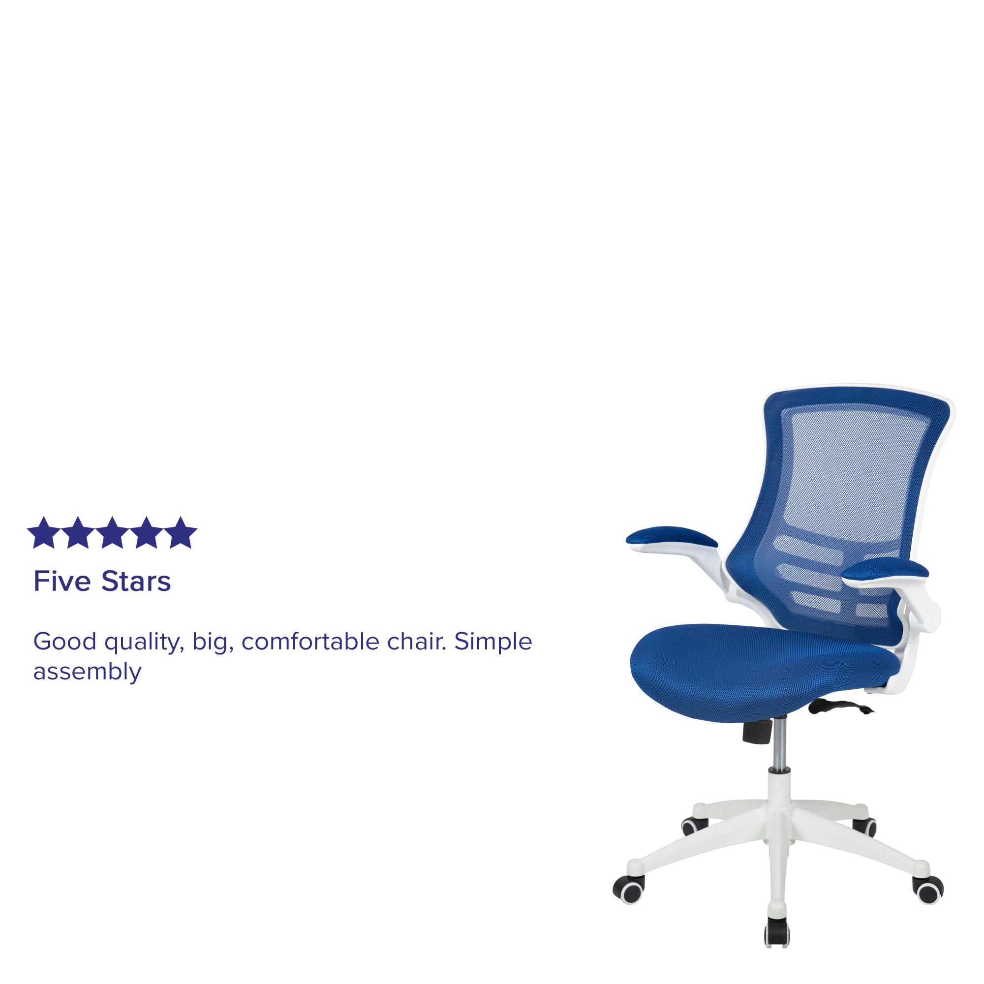 Mid-Back Mesh Swivel Ergonomic Task Office Chair with Flip-Up Arms
