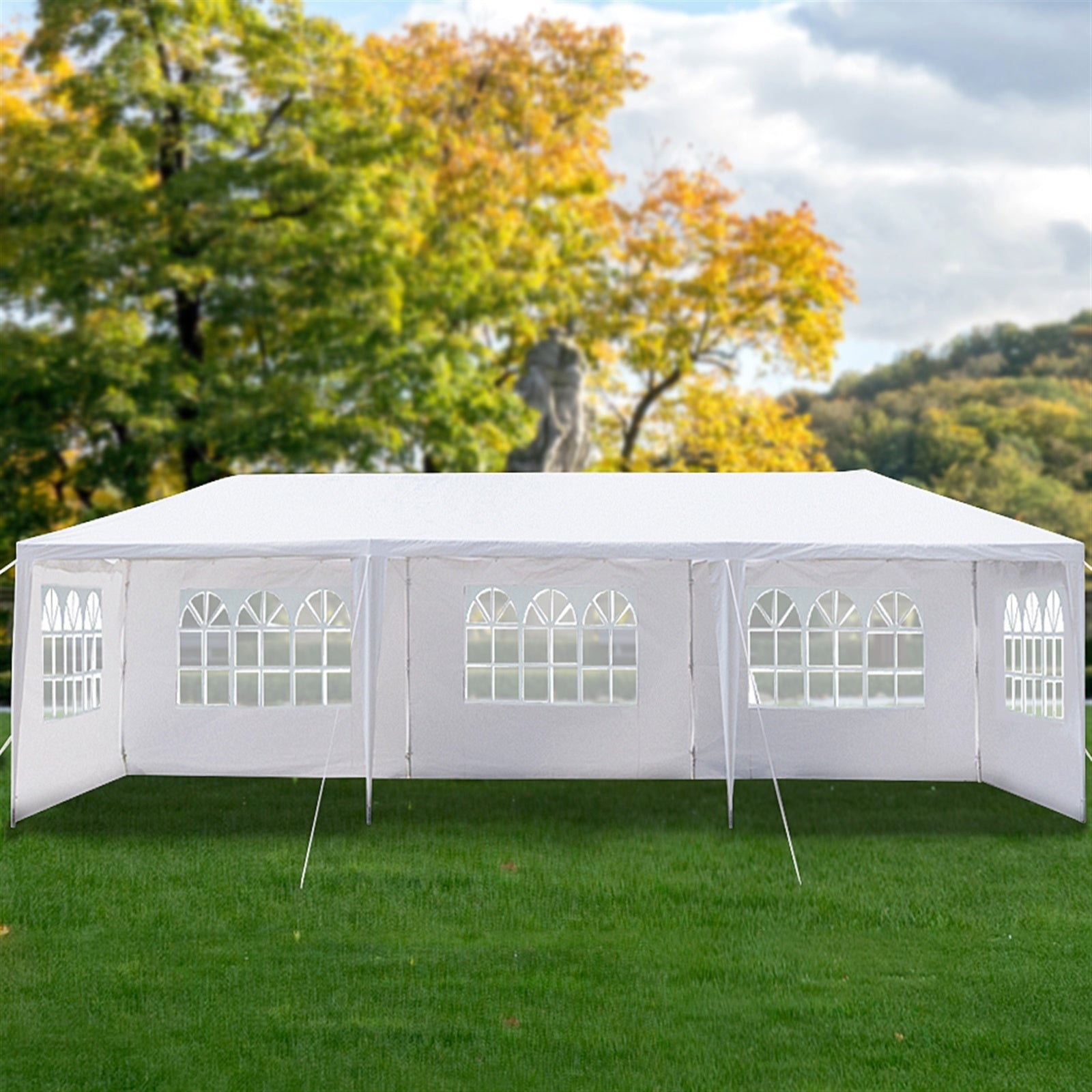 {Discount Promotional Sales}10" x 30" Outdoor Party Wedding Tent Canopy Camping Gazebo Storage BBQ Shelter Pavilion, 8 Removable Sidewalls (3X9M) YJ
