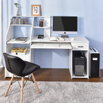Multi-Functional Computer Desk with Cabinet (White) RT