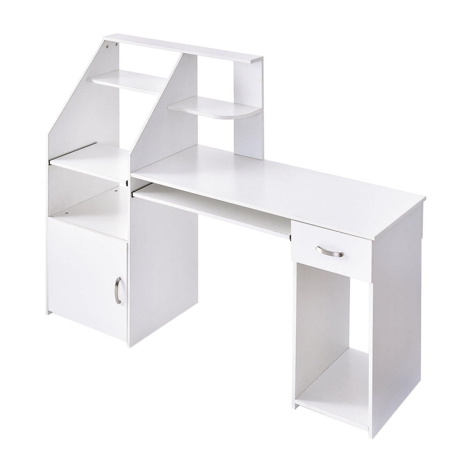 Multi-Functional Computer Desk with Cabinet (White) RT