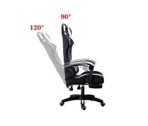 Gaming Chair Office Computer Seating Racing PU Ergonomic Chair Rolling Swivel Adjustable Massage Racer Recliner
