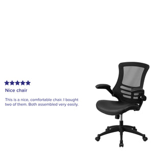 Mid-Back Mesh Swivel Ergonomic Task Office Chair with Flip-Up Arms