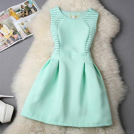 Elegant A-Line Semi Formal Women Sleeveless Dress For Evening Party