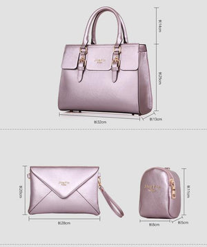 Faux Leather Women Bags Set