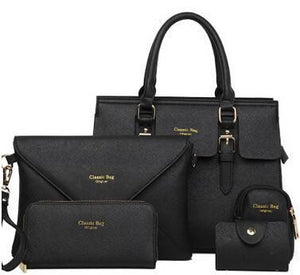 Faux Leather Women Bags Set