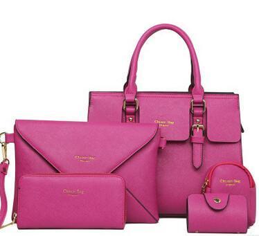 Faux Leather Women Bags Set