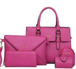 Faux Leather Women Bags Set