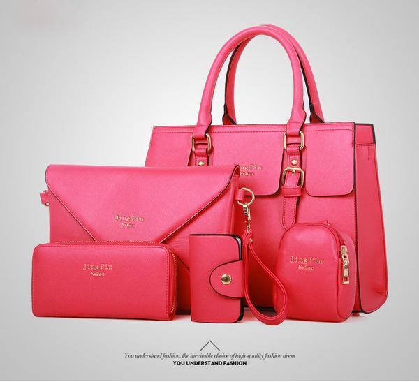 Faux Leather Women Bags Set