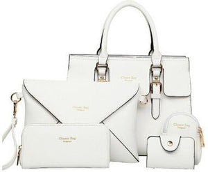 Faux Leather Women Bags Set