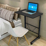 Portable Rolling Side Table Office Computer Desk w/ 4 Wheels