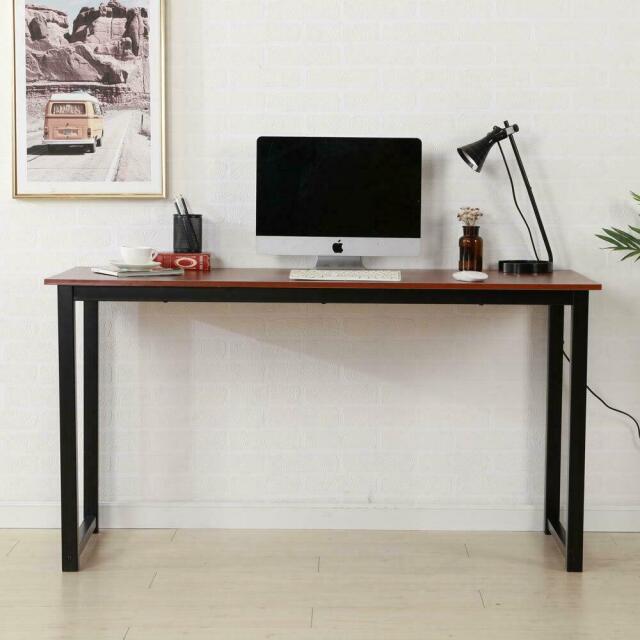 Portable Home Office Desk Computer Workstation Table Brown