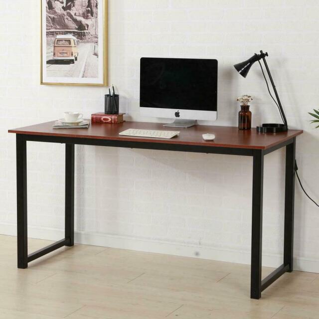 Portable Home Office Desk Computer Workstation Table Brown