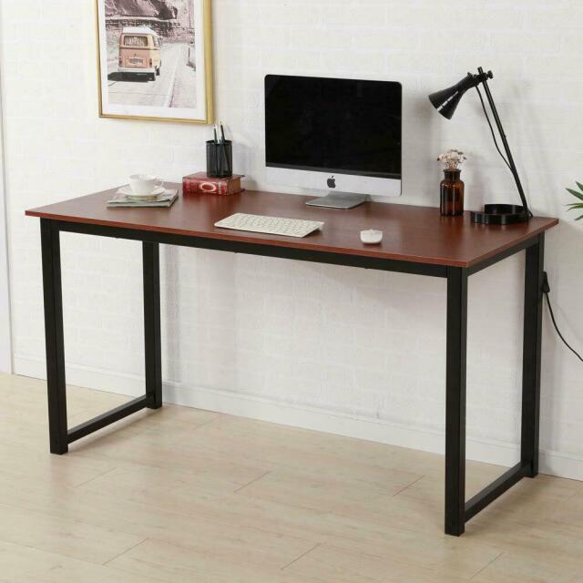 Portable Home Office Desk Computer Workstation Table Brown