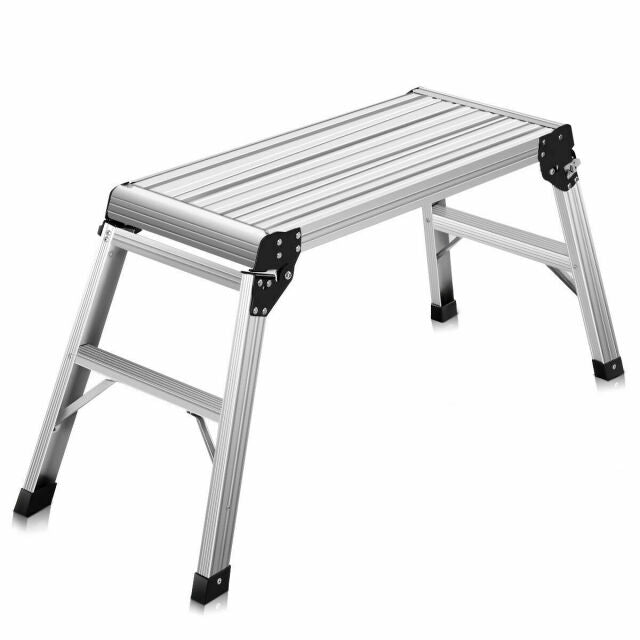 Aluminum Platform Drywall Step Up Folding Work Bench Stool Ladder New