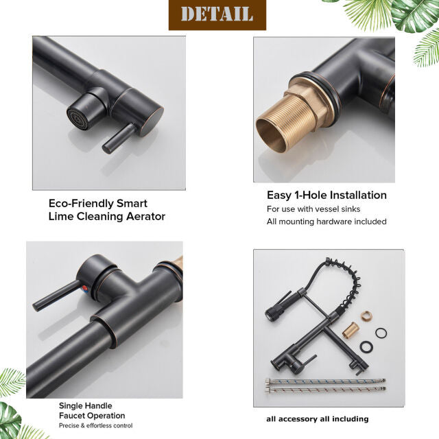 LED Kitchen Sink Faucet Pull Down Sprayer