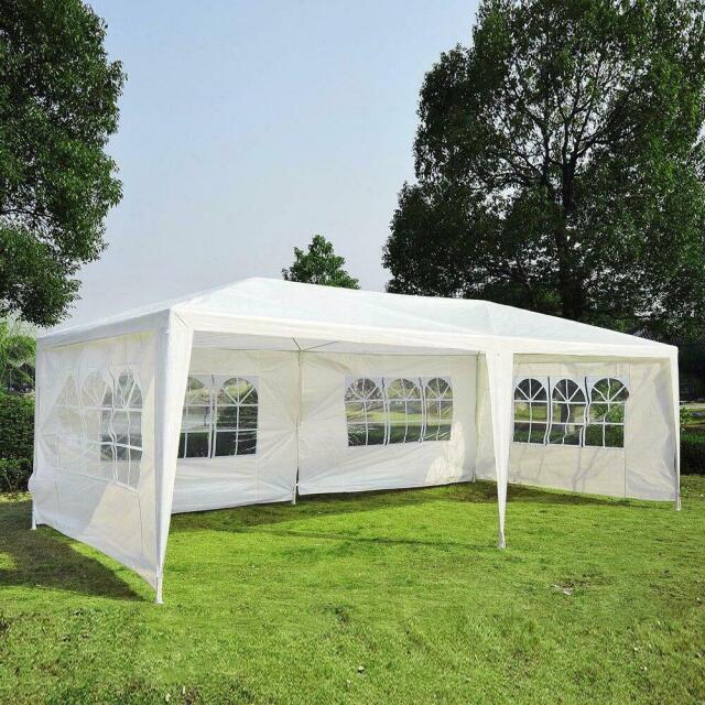 10'x20' Party Tent Outdoor Gazebo Wedding Canopy 4 Removable Walls White