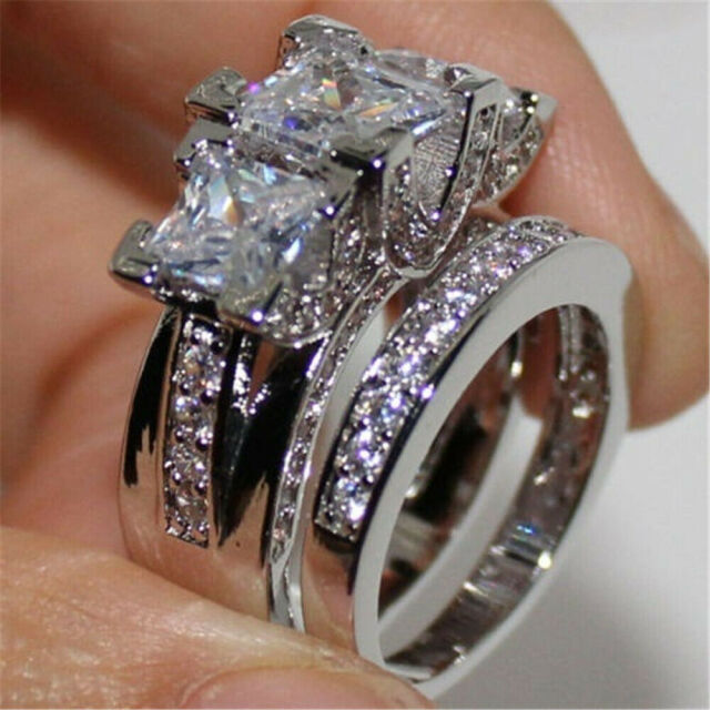 Luxury Saphhire Ring Set - 925 Silver