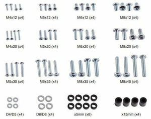 Universal TV Mount Hardware Kit VESA Wall Bracket Screws Bolt Spacer M4 M5 M6 M8
