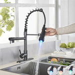 LED Kitchen Sink Faucet Pull Down Sprayer