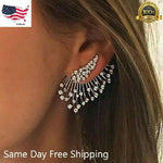925 Silver Stud Earrings for Women White Sapphire Jewelry