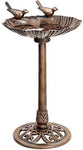 Birdbath Sitting Pedestal  Antique Golden Garden Decor