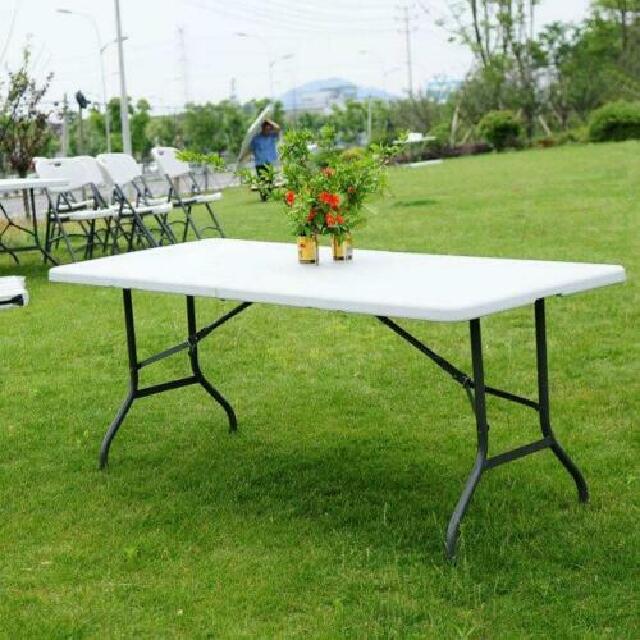 6 FT Folding Table Portable Plastic Indoor Outdoor Picnic Dining Camping Table