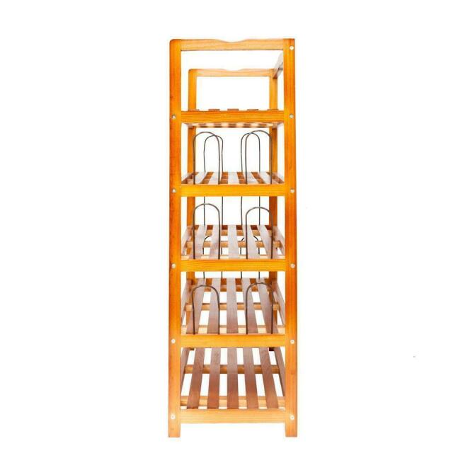 5 Tier Wooden Shoe Rack Shelf Storage Organizer Entryway Home Furniture