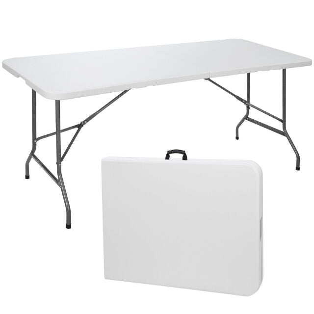6 FT Folding Table Portable Plastic Indoor Outdoor Picnic Dining Camping Table