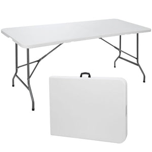 6 FT Folding Table Portable Plastic Indoor Outdoor Picnic Dining Camping Table