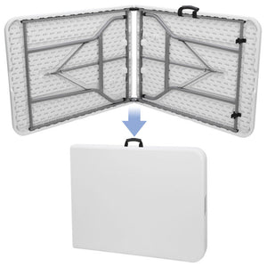 6 FT Folding Table Portable Plastic Indoor Outdoor Picnic Dining Camping Table