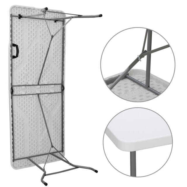 6 FT Folding Table Portable Plastic Indoor Outdoor Picnic Dining Camping Table