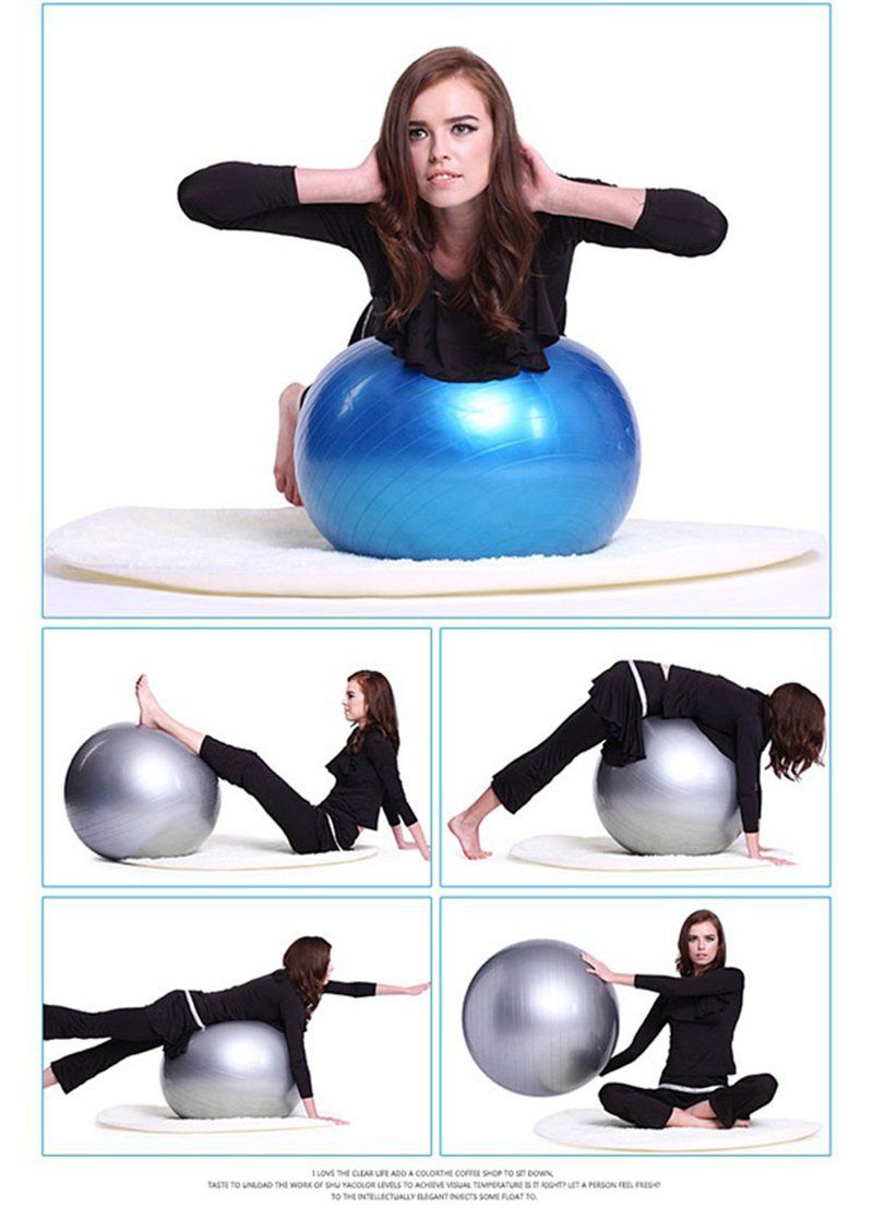 ITSTYLE Sports Yoga Balls Bola Pilates Fitness Gym Balance Fitball Exercise Pilates Workout Massage Ball 45cm 55cm 65cm 75cm