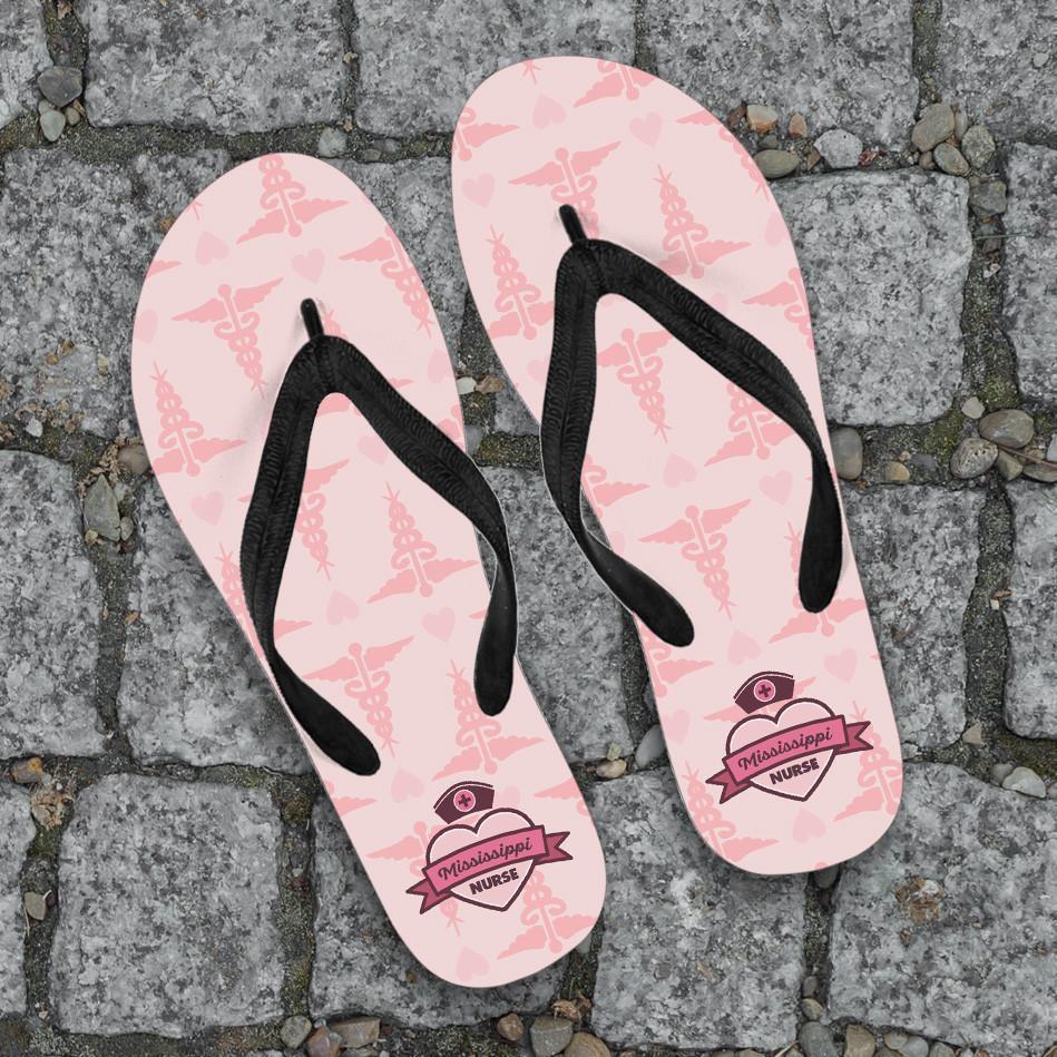 MS Nurse Pink Flip-Flops