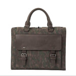 PU Leather Camouflage Semi Formal Briefcase Bag For Men