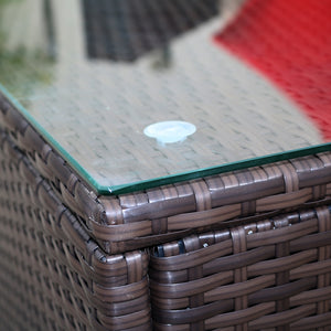 Luxury All Hand Woven Wicker 5PCs Outdoor Patio Cushioned Furniture