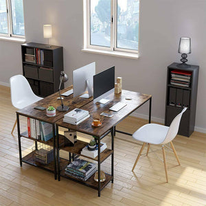 Home Office Desk Computer Desk PC Laptop Study Workstation Table w.Storage Shelf