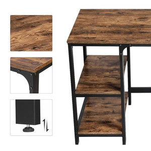 Home Office Desk Computer Desk PC Laptop Study Workstation Table w.Storage Shelf