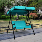 Outdoor Swing Canopy Patio Swing Chair 2-Person Canopy Hammock, Blue