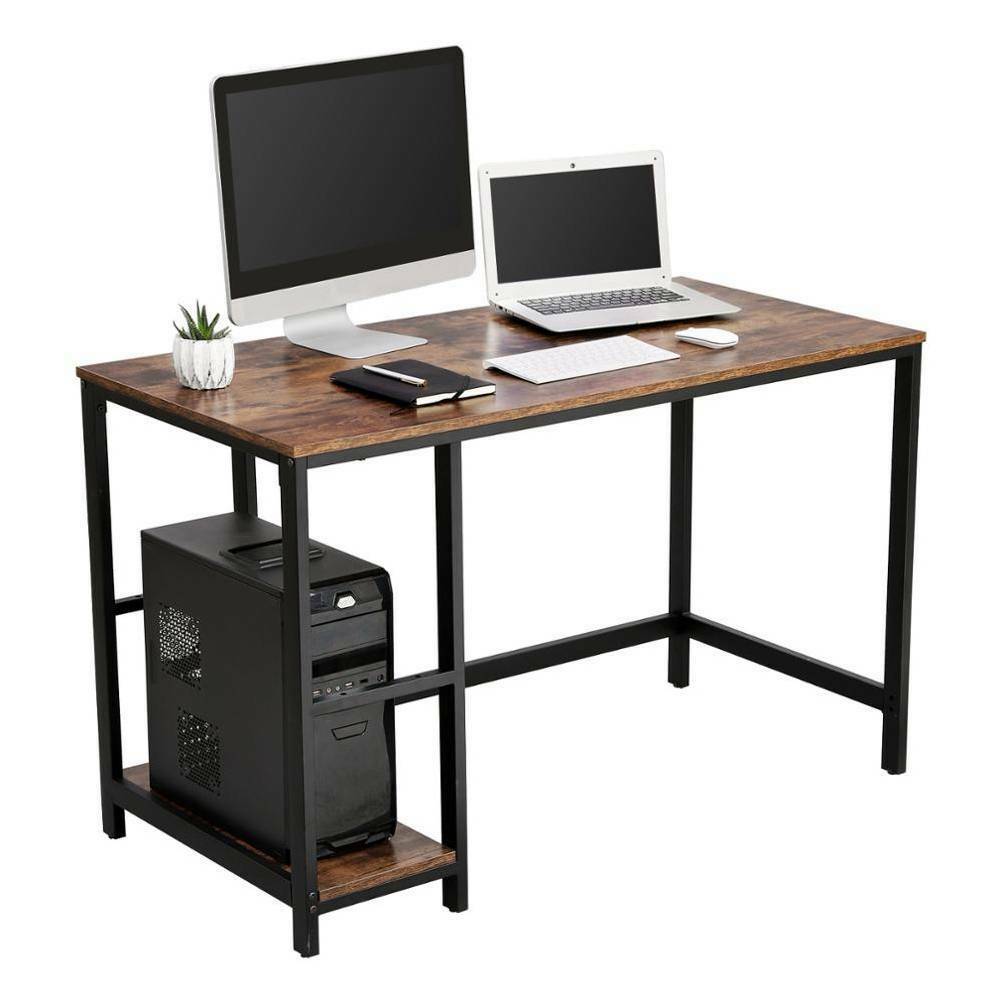 Home Office Desk Computer Desk PC Laptop Study Workstation Table w.Storage Shelf