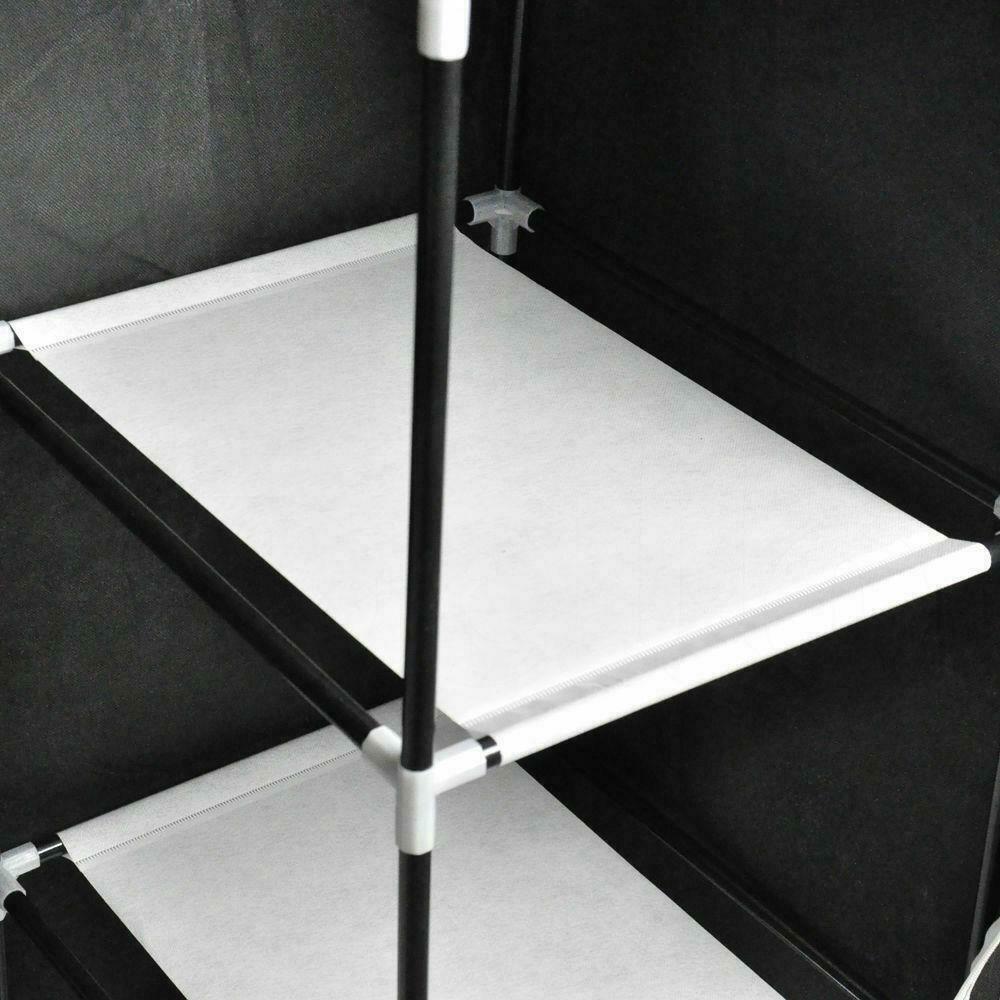 New 71" Portable Storage Organizer Clothes Rack Shelves Clothes Closet Wardrobe