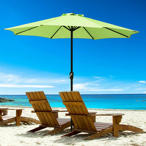 8 Rib Outdoor Tilt Umbrella Beach Home Garden Patio SunShade Outdoor Furniture