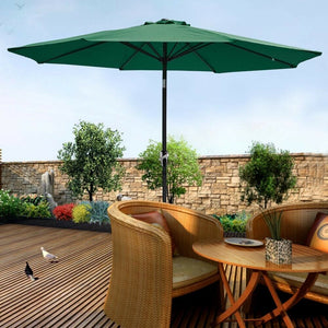 8 Rib Outdoor Tilt Umbrella Beach Home Garden Patio SunShade Outdoor Furniture