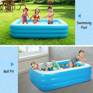 Summer Blue Inflatable Family Swimming Pool