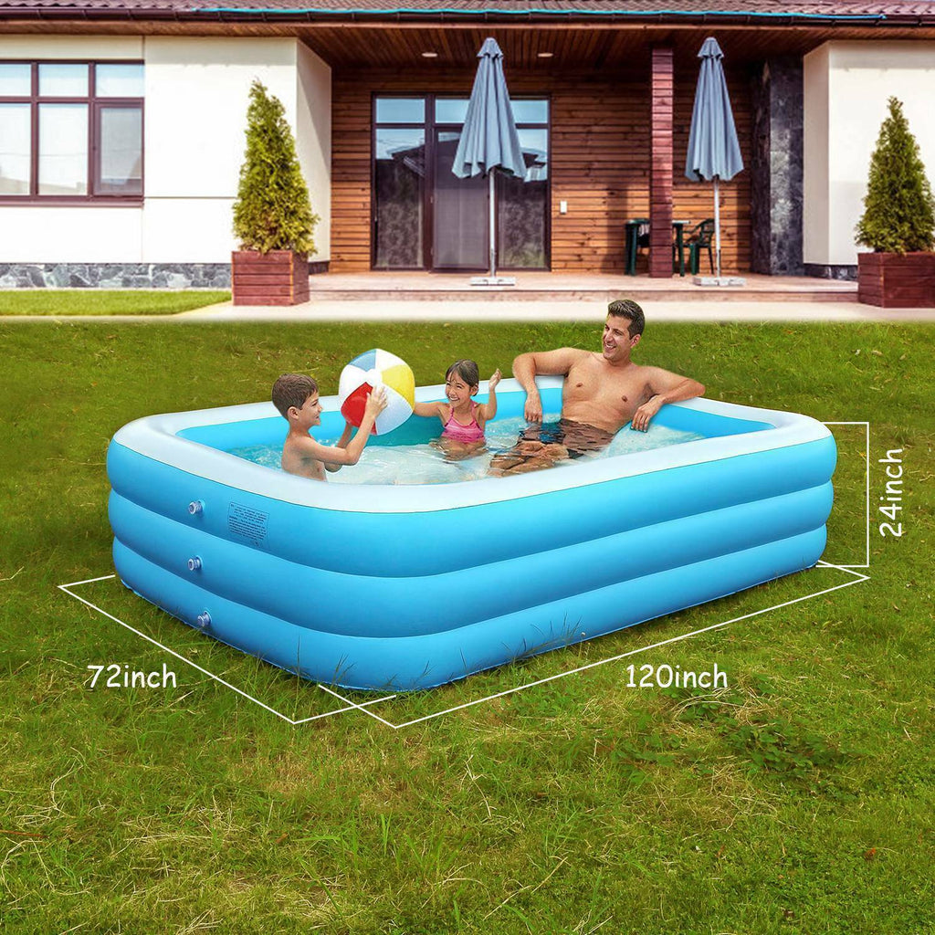 Summer Blue Inflatable Family Swimming Pool