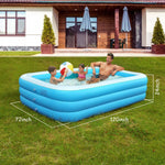Summer Blue Inflatable Family Swimming Pool