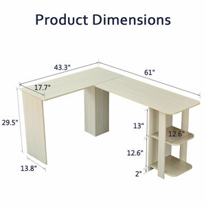 Corner Computer Desk L-Shaped PC Laptop Table Home Office Writing Gaming Table