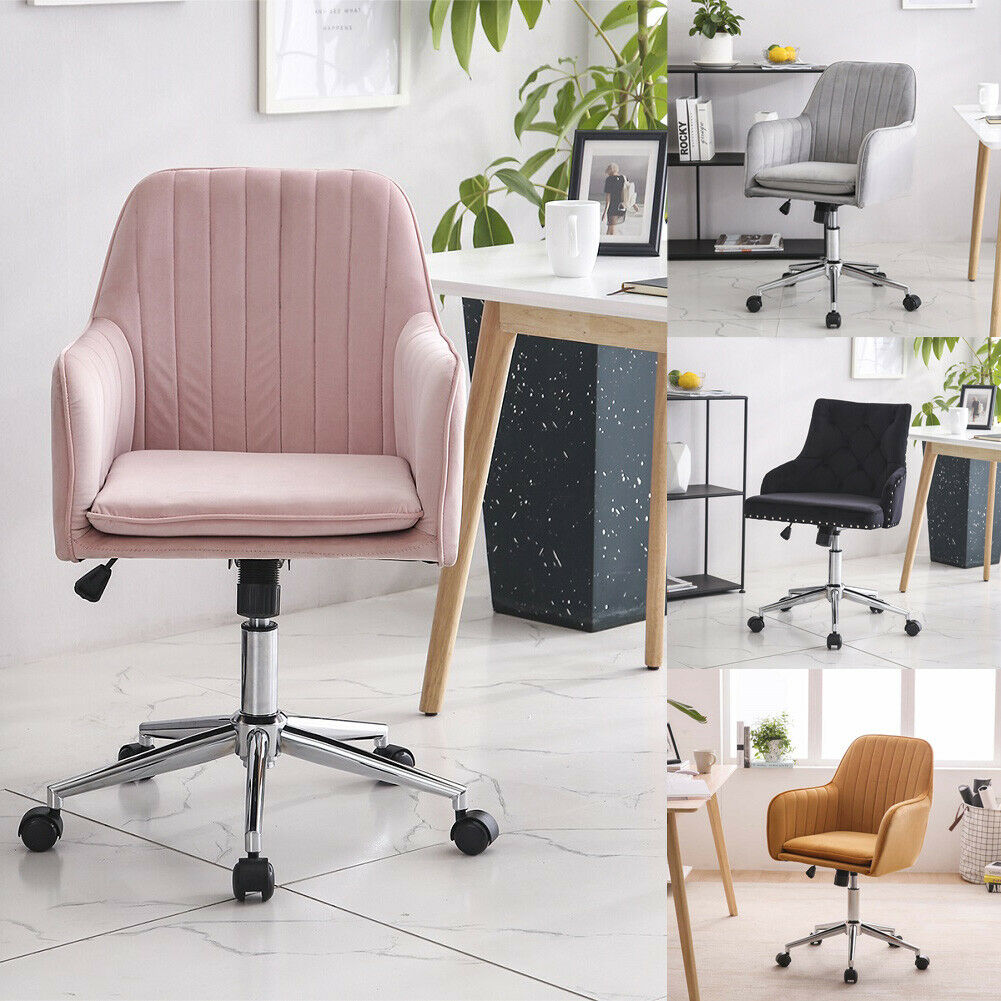 Swivel Office Chair Velvet Home Computer Study Desk Chairs & Stools Adjustable